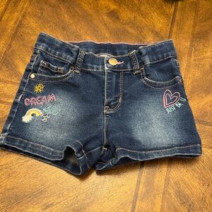 Wonder Nation Embroidered Denim Shorts for girls sz 5T